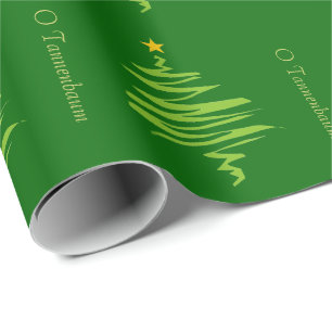 Papier Cadeau O Tannenbaum Papier d'enveloppement Motif d'arbre 