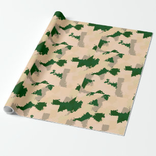 Papier Cadeau Oasis Camo du désert