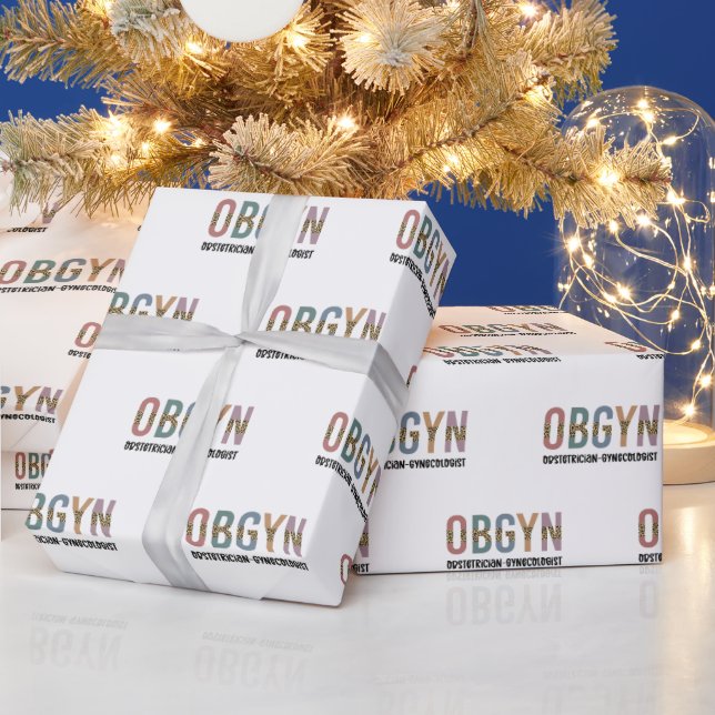 Papier Cadeau OBGYN obstétricien gynécologue Empreinte de léopar (Vacances)
