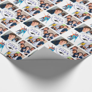 Papier Cadeau Obtention du diplôme vos photos et année nommée