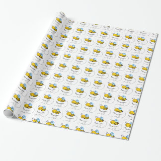 Papier Cadeau Occupé comme une abeille