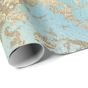 Papier Cadeau Ocean Gold Marble Pastel Unicorn Urban Abstrait