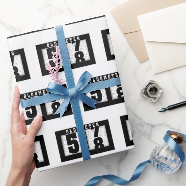 Papier Cadeau Odomètre 58e anniversaire (Cadeaux)