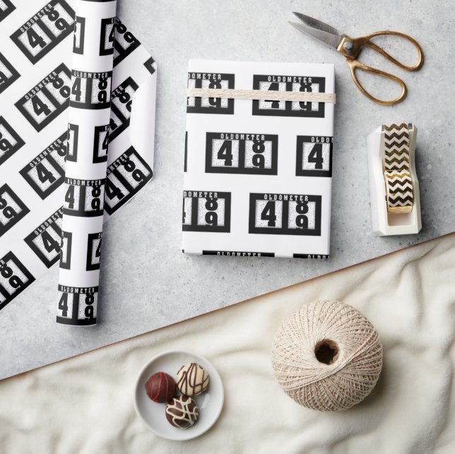 Papier Cadeau Odomètre du 49e anniversaire (Artisanat)