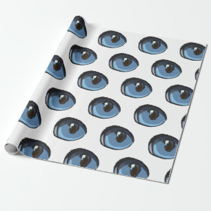 Papier Cadeau Oeil de chat bleu