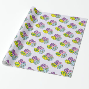 Papier Cadeau Oeuf de Pâques coloré