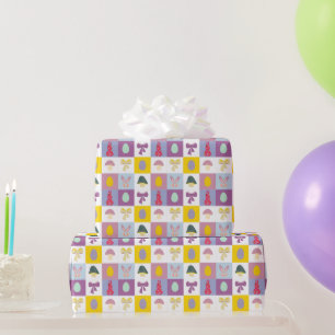 Papier Cadeau OEufs de lapin de Pâques arc motif