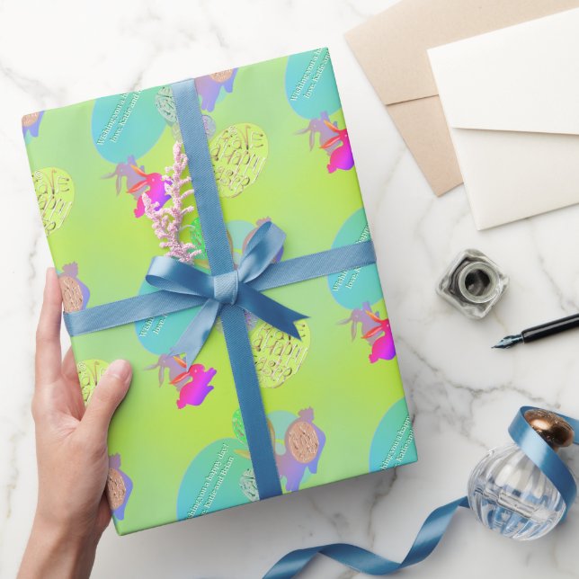Papier Cadeau OEufs de lapin de Pâques Papier à envelopper (Cadeaux)