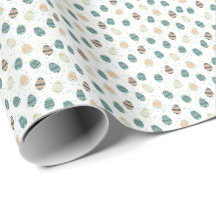 OEufs de Pâques (bleu) Papier à envelopper
