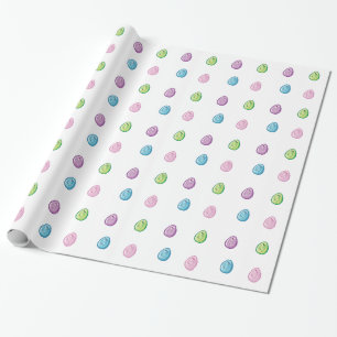 Papier Cadeau OEufs de Pâques colorés