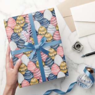 Papier Cadeau OEufs de Pâques colorés Motif sans couture