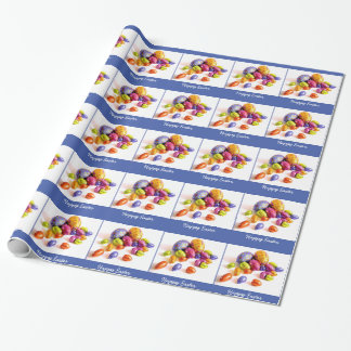 Papier Cadeau oeufs de pâques heureux