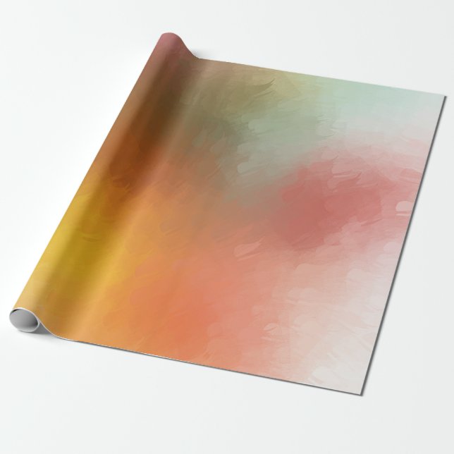 Papier Cadeau Oeuvre Abstraite moderne tendance Élégante et colo (Déroulé)