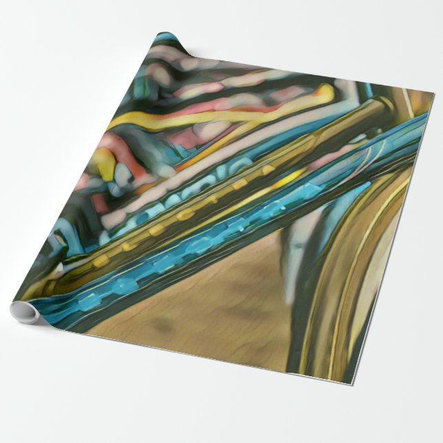 Papier Cadeau OEuvre cycliste (Déroulé)