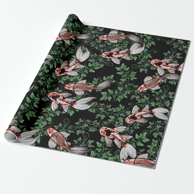 Papier Cadeau Oeuvre de Koi Pond Fish (Déroulé)
