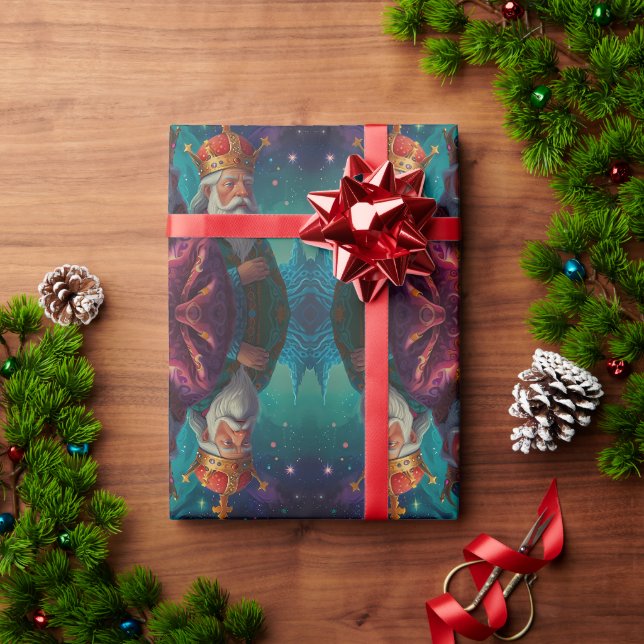 Papier Cadeau OEuvre de Noël Whimsman (Cadeau de vacances)