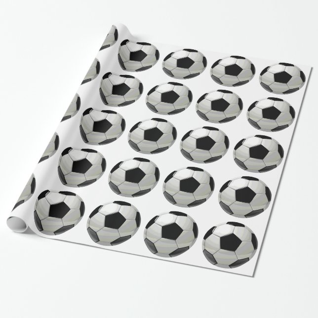 Papier Cadeau Oeuvre de soccer unique (Déroulé)