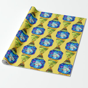 Papier Cadeau OEuvres d'art en mosaïque bleue