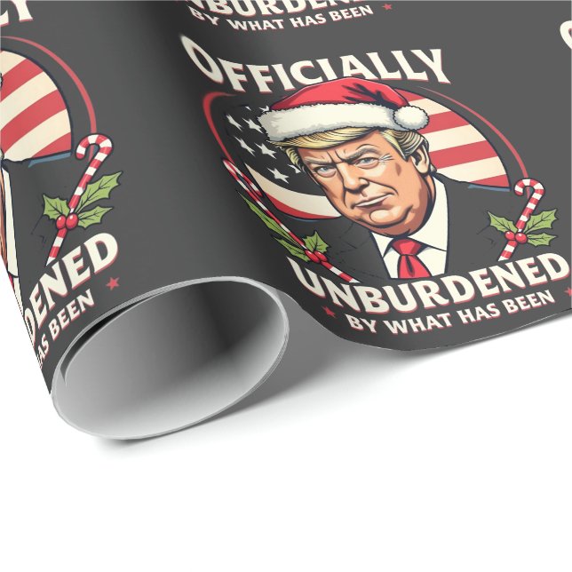 Papier Cadeau Officiellement Inoccupé Par Ce Qui A Été Trump 47è (Coin rond)
