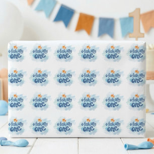Papier Cadeau Officiellement un garçon de 1 an avec un motif de