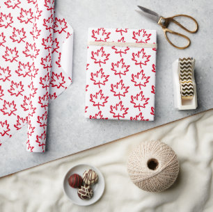 Papier Cadeau Oh Canada ! Jour Big Red Canada Maple Leaf