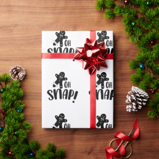 Papier Cadeau Oh Snap Typographie Noël
