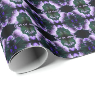 Papier Cadeau Oignon de Scallion Violet Fleur Personnalisé