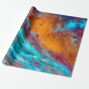 Papier Cadeau Oil painting on canvas. Abstract background. F