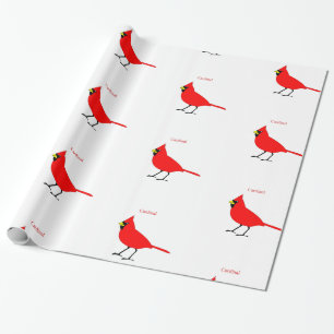 Papier Cadeau Oiseau cardinal rouge Thunder_Cove