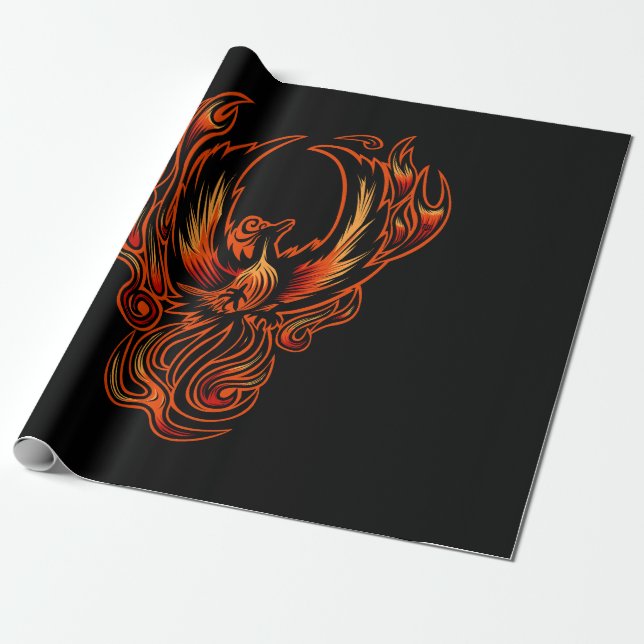 Papier Cadeau Oiseau De Feu (Déroulé)