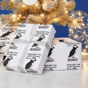 Papier Cadeau Oiseau de mer Puffin Anniversaire amusant