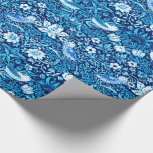 Papier Cadeau Oiseau de Nouveau d'art et tapisserie de fleur,