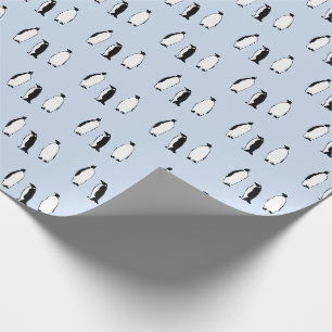 Papier Cadeau Oiseau de pingouin Bleu Arctique Animal Polaire Hi