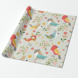 Papier Cadeau Oiseaux 