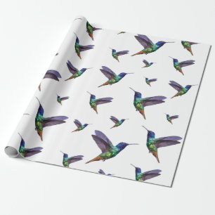 Papier Cadeau Oiseaux-de-brousse à faible densité colorée