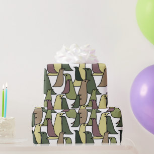 Papier Cadeau Oiseaux de Camouflage
