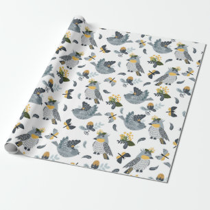 Papier Cadeau Oiseaux de campagne