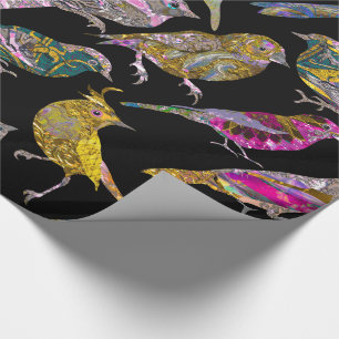 Papier Cadeau Oiseaux de danse au motif de chevalier brillant