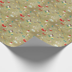 Papier Cadeau Oiseaux de Paisley - papier d'emballage