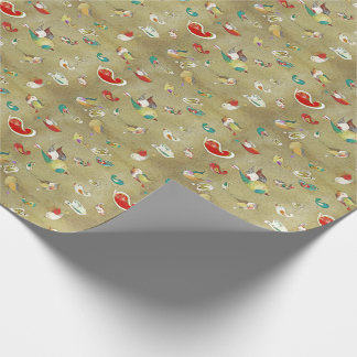 Papier Cadeau Oiseaux de Paisley - papier d'emballage