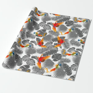 Papier Cadeau Oiseaux tropicaux