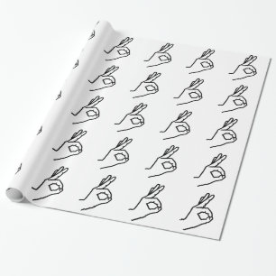 Papier Cadeau Ok de doigt de main