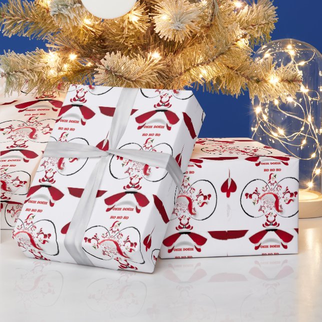 Papier Cadeau Oki Dokie Père Noël ! (Vacances)