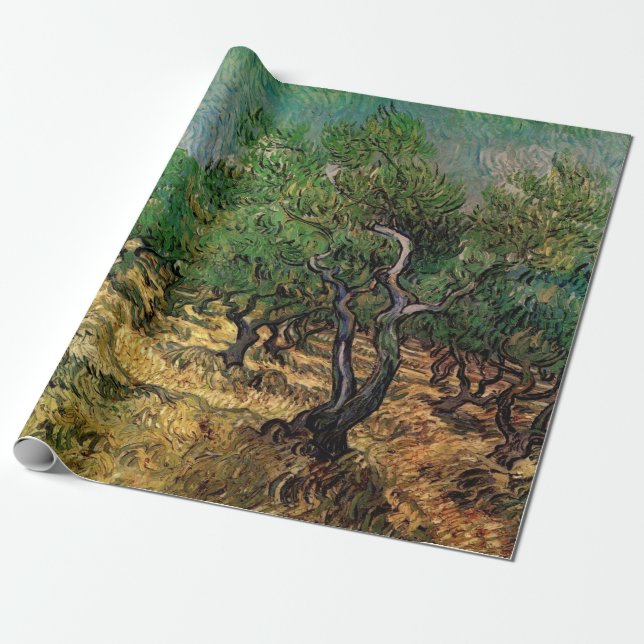 Papier Cadeau Olive Grove par Vincent van Gogh (Déroulé)