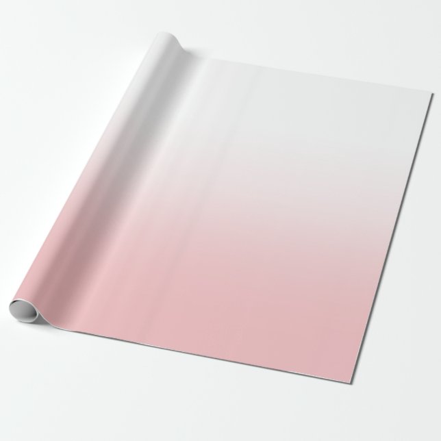 Papier Cadeau Ombre blanche et corail rose (Déroulé)