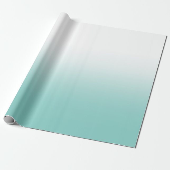 Papier Cadeau Ombre blanche et Turquoise (Déroulé)