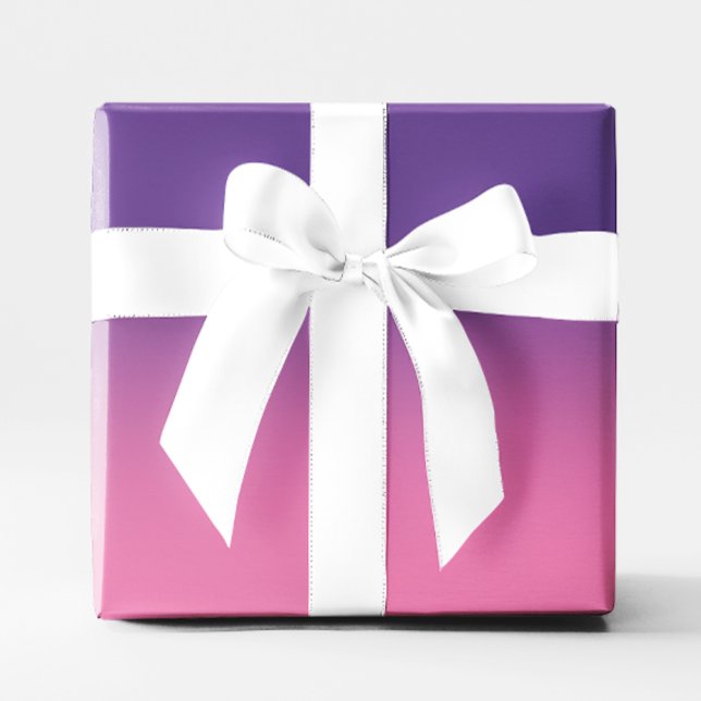 Papier Cadeau Ombre moderne violet rose (Modern Purple and Pink Ombre Wrapping Paper)