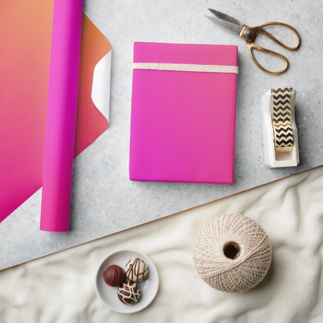 Papier Cadeau Ombre rose orange jaune (Artisanat)