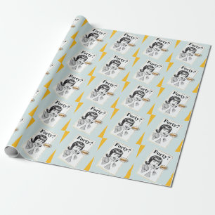 Papier Cadeau OMG 40e fête d'anniversaire Fantastique femmes Ann