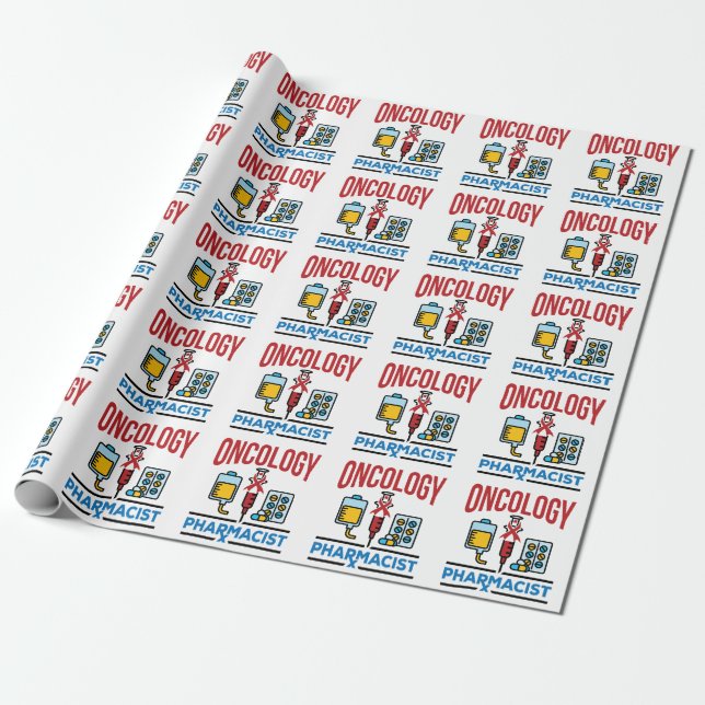 Papier Cadeau Oncologie Pharmaciste Cancer Care Équipe de pharma (Déroulé)